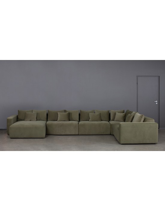 LIVING 3C1 SU ŠEZLONGU MAXI (470X249cm)  komplektuojama kampinė sofa