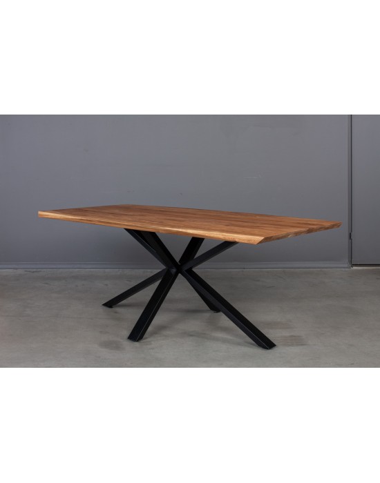 NORTON  oak table with metal legs