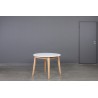 GENOVA WHITE TABLE TOP Ø100-140  oak table with extention