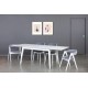 URBANO WHITE 140-230X90 oak table with extentionss