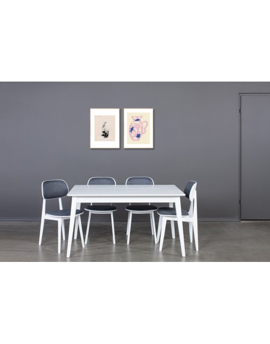 URBANO WHITE 140-230X90 oak table with extentions