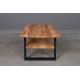 BERGAMO 115X65 oak coffee table with shelf