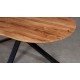 NORTON OVAL 160X100  oak table with metal legs
