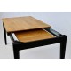 LOCK BLACK MIX 140 ąžuolinis stalas ąžuolinis, prasiilginantis, stalas, juodomis kojomis