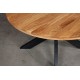 CIRCLE BLACK MIX Ø140-190 oak table with extentions