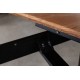 LOCK BLACK MIX 120-175X80 ąžuolinis stalas ąžuolinis, prasiilginantis, stalas, juodomis kojomis