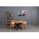CIRCLE BLACK MIX Ø140-190 oak table with extentions