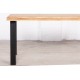 GRID 180X100 oak table with metal legs