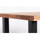 GRID 180X100 oak table with metal legs