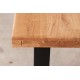 GRID 200X100 oak table with metal legs