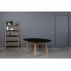 GENOVA BLACK TABLE TOP Ø110-160  oak table with extention