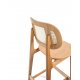 LULA  CANE  oak  bar chair