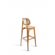 LULA  CANE  oak  bar chair
