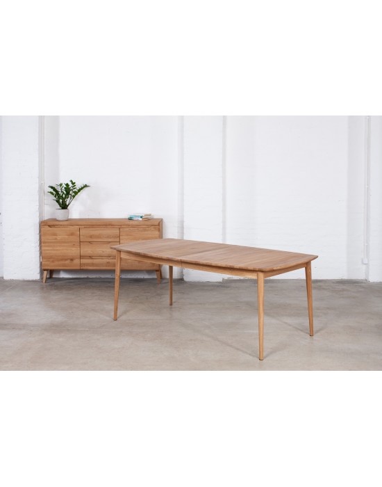 SLAVAN 200-250X100  oak table with extention