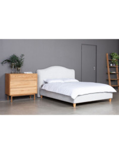 Bed ESTE 140, with slats and bedding box