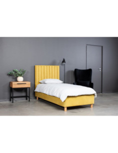 Bed GLAM 90, with slatted frame and bedding box