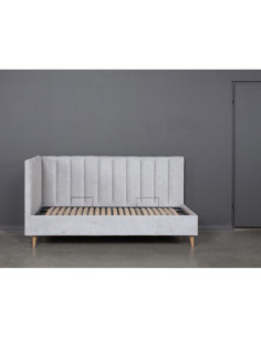 Bed GLAZE 90, with wall, slats and bedding box