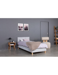 Bed LIMA 90, with slatted frame and bedding box