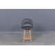 LILLI oak base minkšta pusbario (62cm) kėdė